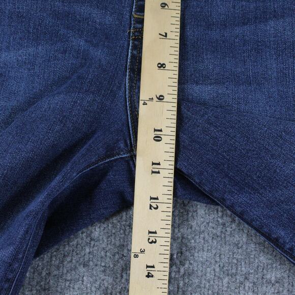 Spanx Jean Small Petite Cropped Flare Denim Colorblock Medium Wash Casual Office - Picture 11 of 15